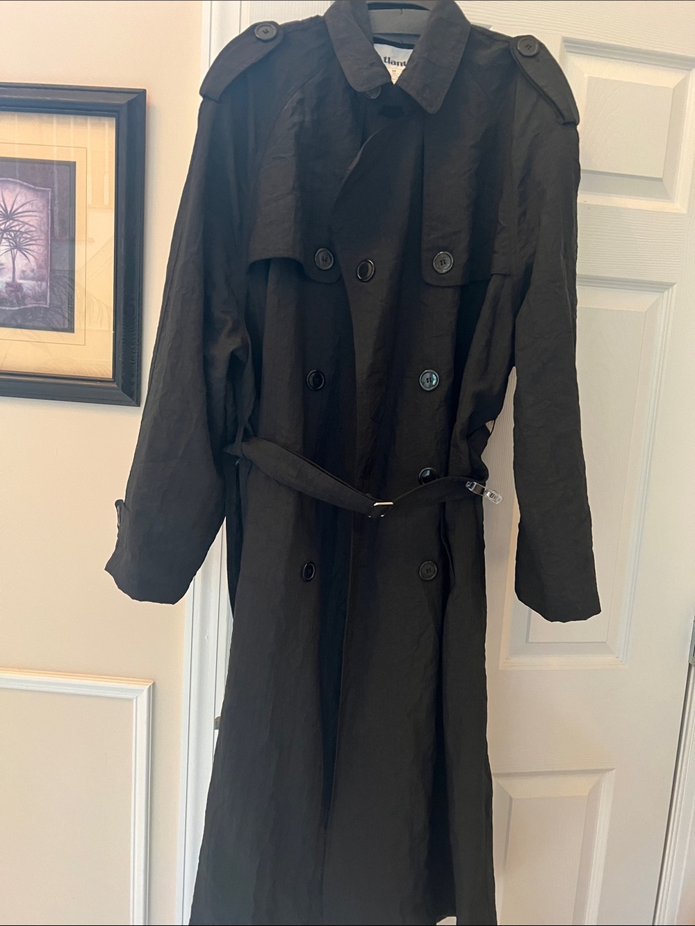 VTG 80s Club Trans-Atlantique Men's Medium Nylon Trench Coat Macau